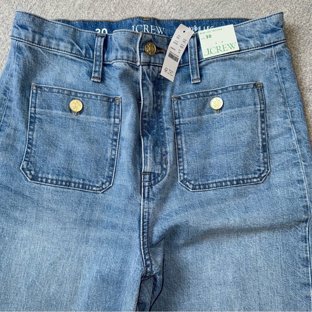 JCrew NWT - Blue Wide Leg Flare - Trouser Jeans